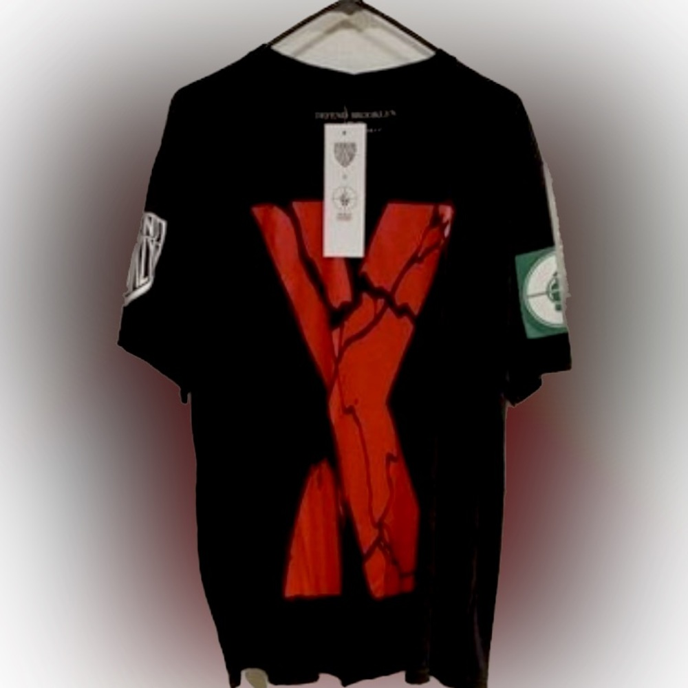 Black and Red Defend Brooklyn x Public Enemy T-Shirt XXL